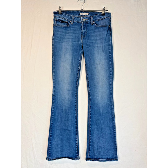Levi's 715 Bootcut Jeans Women's 30x30 Blue Stretch Denim Pants Mid Rise - Picture 1 of 5